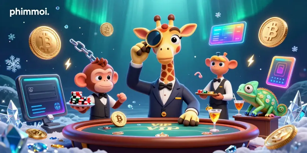 Enjoy an exciting phimmoi. scene with vibrant characters and glowing casino elements.